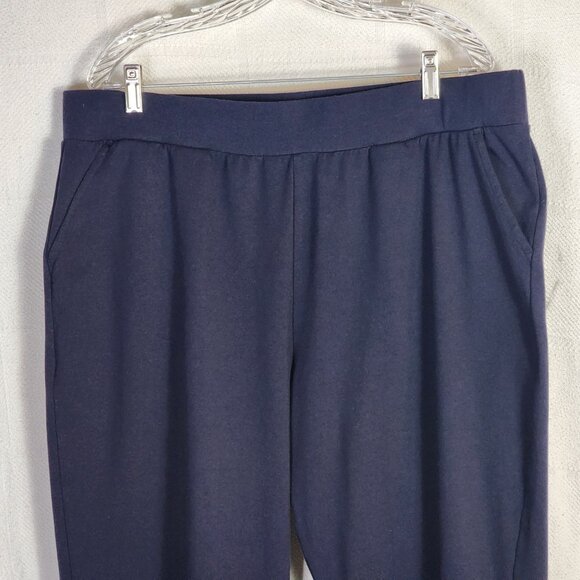 Croft & Barrow Dark Navy Cotton Poly Span Pull on Stretch Capri Pants Size XXL - Picture 3 of 16